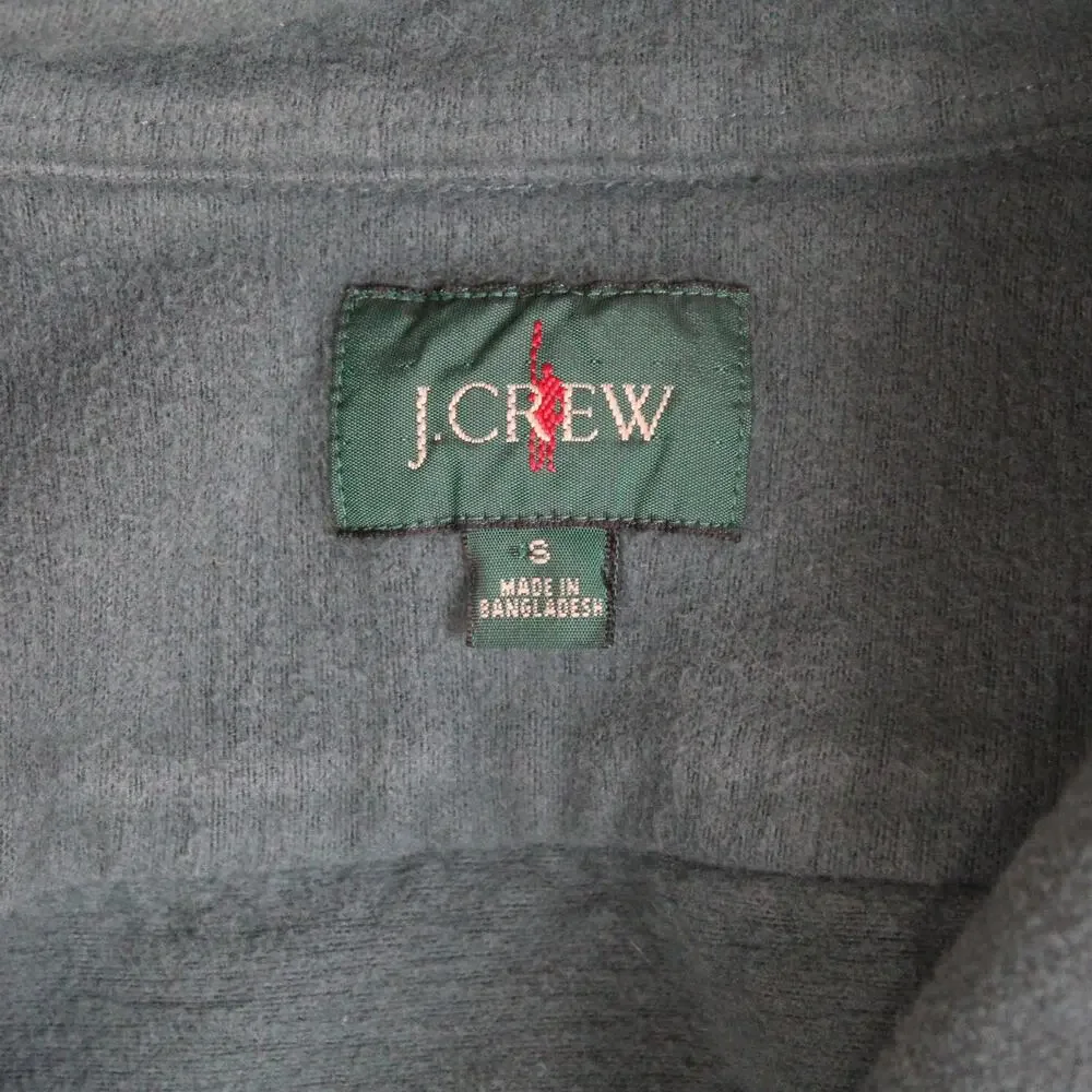 J Crew Oarsman Heavyweight Chamois Shirt Mens Small Green Utility Outdoor